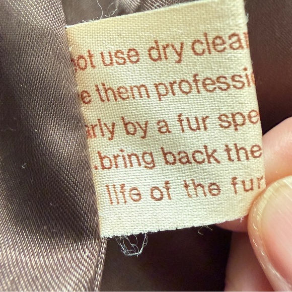 LUXURIOUS GORGEOUS Women’s Brown Rabbit Fur Coat Jacket Size M / L VINTAGE - Picture 6 of 9